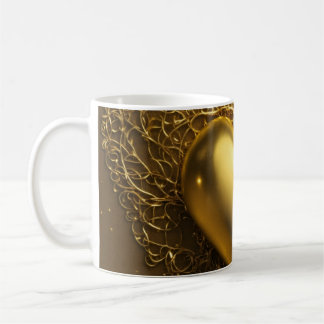 Caneca De Café Dreamy Ouro Heart Mug