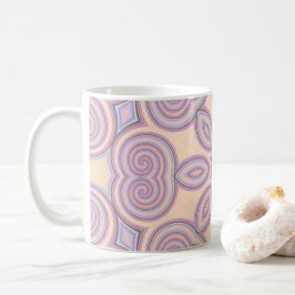 Caneca De Café Dreamy Swirls - Padrão Psicodélico Pastel