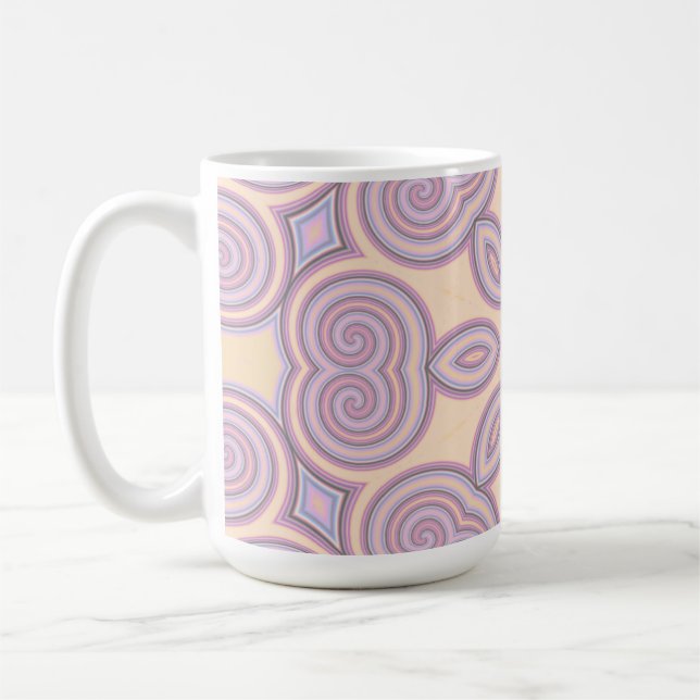 Caneca De Café Dreamy Swirls - Padrão Psicodélico Pastel (Esquerda)