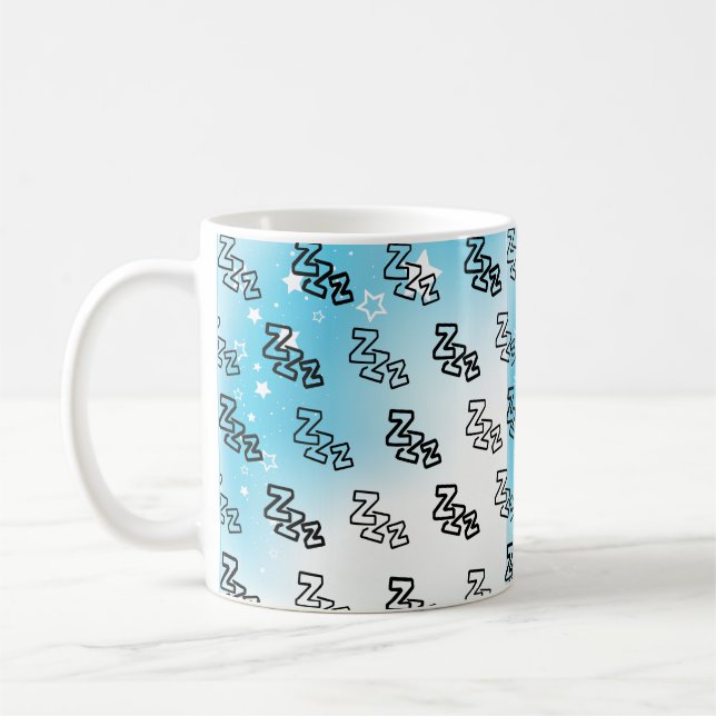 Caneca De Café Dreamy Zzz Pattern Cushion (Esquerda)