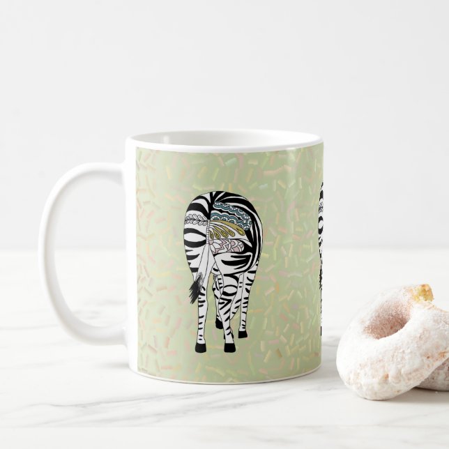Caneca De Café Drei Zebras (Com Donut)