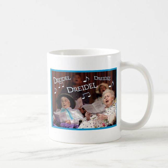 Caneca De Café Dreidel Dreidel Dreidel (Direita)