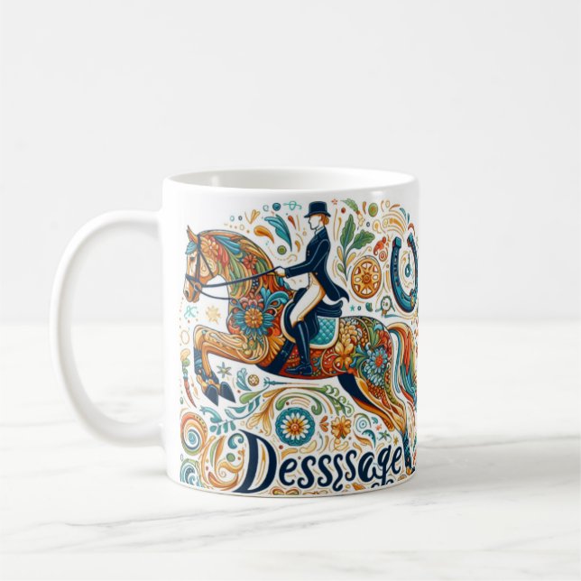 Caneca De Café Dressage Riding Rider Horse Mug (Esquerda)