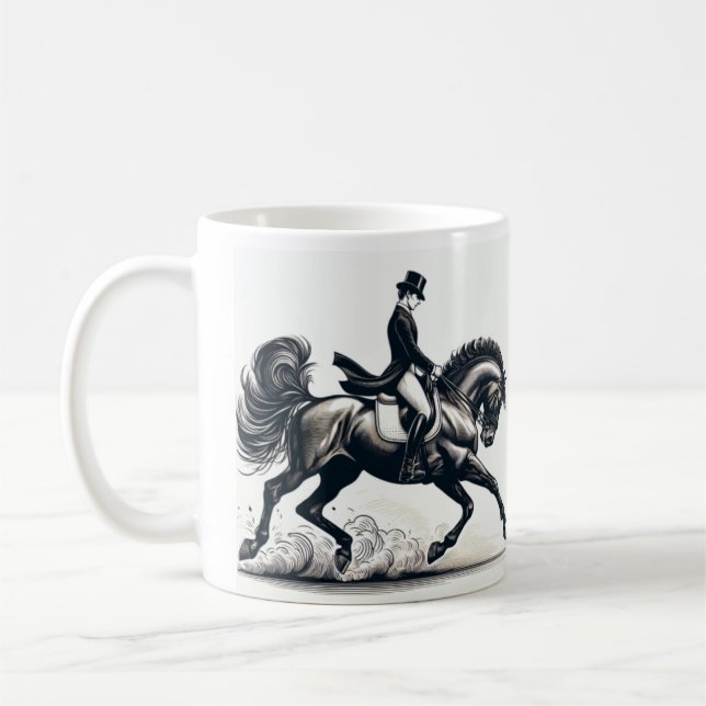 Caneca De Café Dressage Riding Rider Horse Mug (Esquerda)