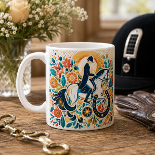 Caneca De Café Dressage Riding Rider Horse Mug