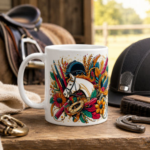 Caneca De Café Dressage Riding Rider Horse Mug