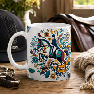 Caneca De Café Dressage Riding Rider Horse Mug