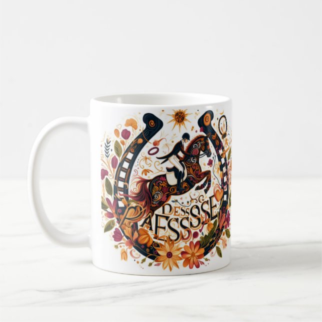 Caneca De Café Dressage Riding Rider Horse Mug (Esquerda)
