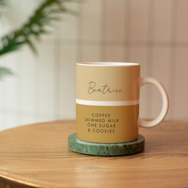 Caneca De Café Drink Preference Modern Name Classic (Criador carregado)