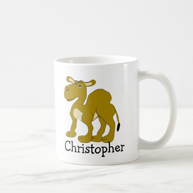 Caneca De Café Dromedary Camel Design Personalised (Direita)