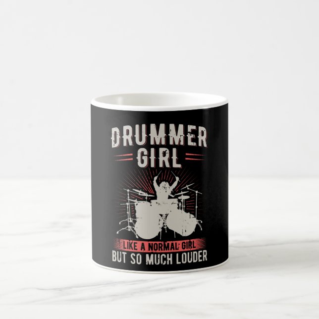 Caneca De Café Drummer Girl | Drums Drummer Gift (Centro)