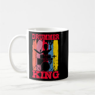 Caneca De Café Drummer King Drums Kit Trap Set Snare Bass Hi-Hat