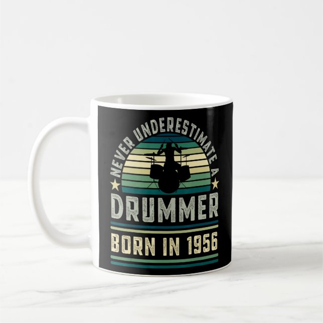 Caneca De Café Drummer - nascer 1956 - Drumming (Esquerda)