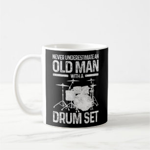 Caneca De Café Drummer Nunca Subestime Um Antigo Com Um Conjunto 