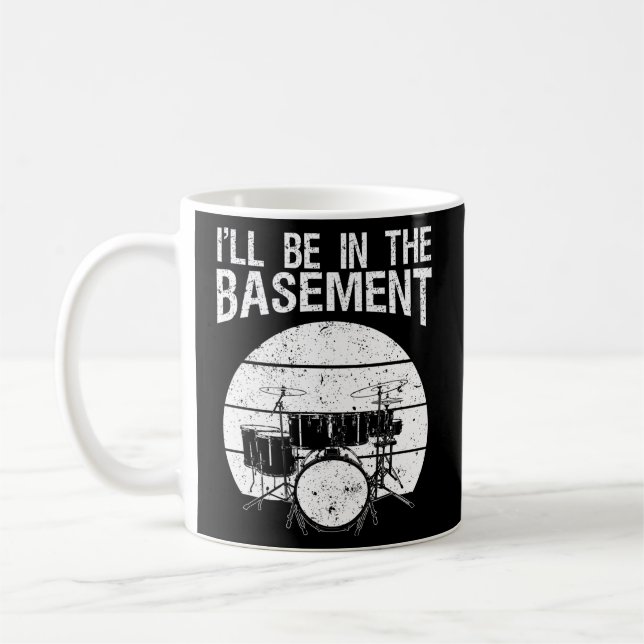 Caneca De Café Drummer Para Drum Set Drumming (Esquerda)