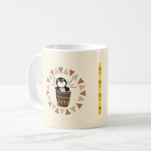 Caneca De Café Drummer Penguin