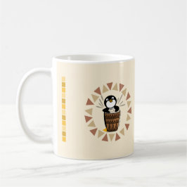 Caneca De Café Drummer Penguin