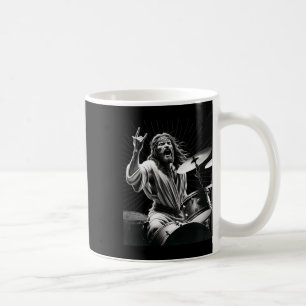 Caneca De Café Drummer Rock Jesus Batendo