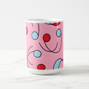 Caneca De Café Drupas do Design de Memphis