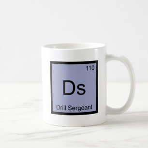 Caneca De Café Ds - Camisa Símbolo do Elemento Químico Sargento I