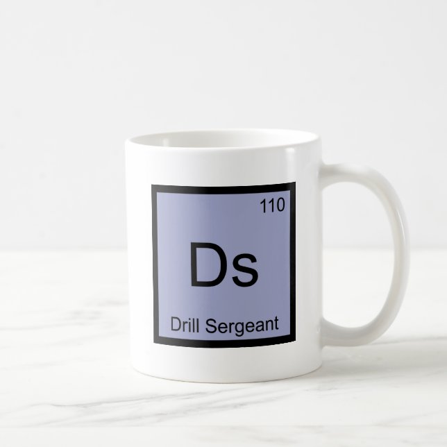 Caneca De Café Ds - Camisa Símbolo do Elemento Químico Sargento I (Direita)