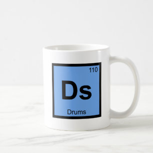 Caneca De Café Ds - Drums Música Química Símbolo de Mesa Peri