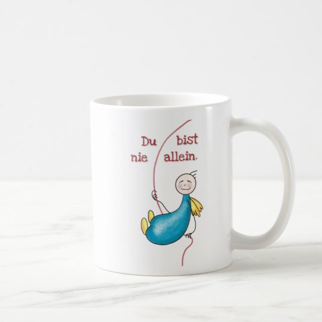 Caneca De Café Du bist nie allein Tasse Mug Love Comic (Direita)