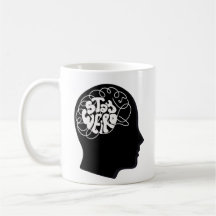 Dual-Sided "Stay Weird" Concept Brain Swirl Coffee
