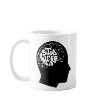 Dual-Sided "Stay Weird" Concept Brain Swirl Coffee