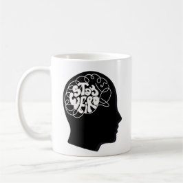 Caneca De Café Dual-Sided "Stay Weird" Concept Brain Swirl Coffee