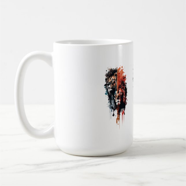 Caneca De Café Dualidade do Rei Reinado Dividido Coroado pelos Co (Esquerda)