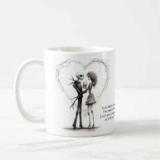 Caneca De Café Duas almas nas sombras profundas: Halloween no amo