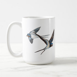 Caneca De Café Duas andolinhas voando alto no céu azul