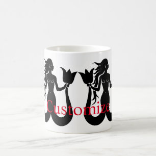 Caneca De Café Duas Colunas Silhouette Sereia Thunder_Cove