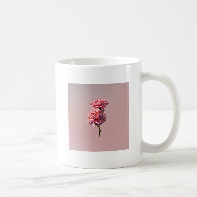 Caneca De Café Duas Cravos Rosa (Direita)