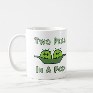 Caneca De Café Duas Ervilhas Num Pod