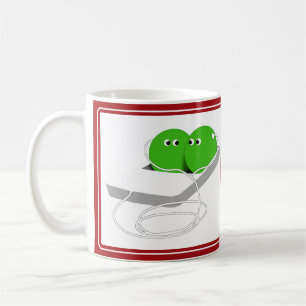 Caneca De Café Duas ervilhas num pote