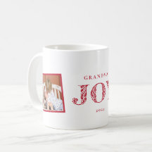 Duas Fotos: Joy Holiday Gift Mug