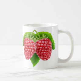 Caneca De Café Duas framboesas na folha