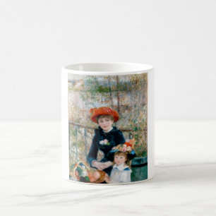 Caneca De Café Duas irmãs no terraço por Renoir. Cópia das bel