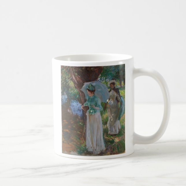 Caneca De Café Duas meninas com parasóis (Direita)