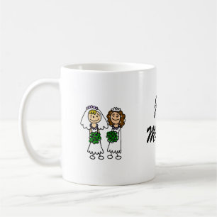 Caneca De Café Duas noivas pequenas bonitos