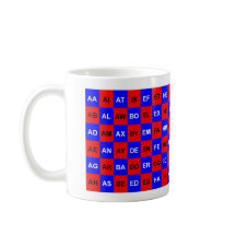 Duas palavras - Letras Vermelho Azul Americano Ing