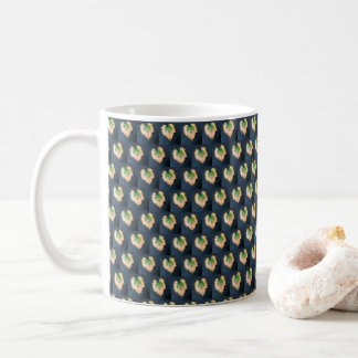 Caneca De Café Duas Paletas De Folha De Tonelada