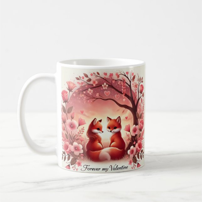 Caneca De Café Duas Raposas Você Roubou Meu Coração (Esquerda)