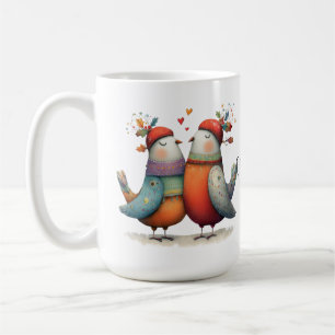 Caneca De Café Duas Rendas Tórtolas 12 Dias de Natal 15oz Caprich