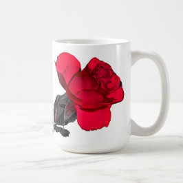 Caneca De Café Duas Rosas vermelhas tocam no meio