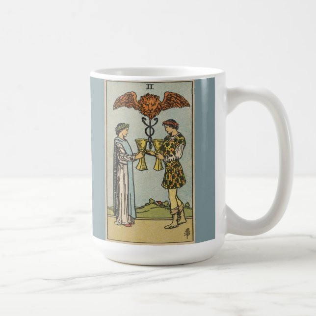 Caneca De Café Duas Taças de Café Tarot (Direita)