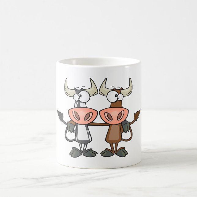 Caneca De Café Duas Vacas de Desenho Animado (Criador carregado)