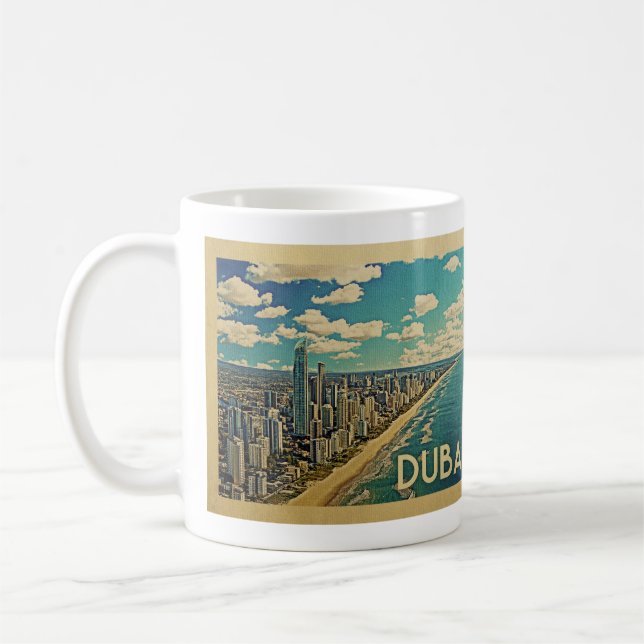 Caneca De Café Dubai Coast Vintage Travel (Esquerda)